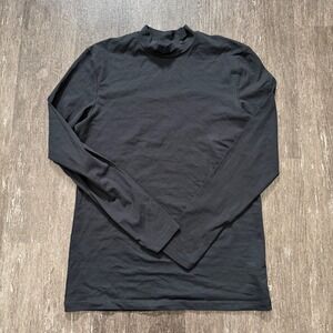 ASOS DESIGN‎ Mens Black Mock Neck Long Sleeve Top T Shirt Size XL